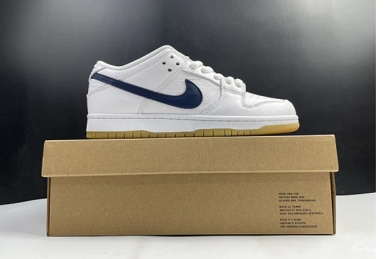White Label Dunk Nike Orange Navy CZ2249-100 SB Low 0327